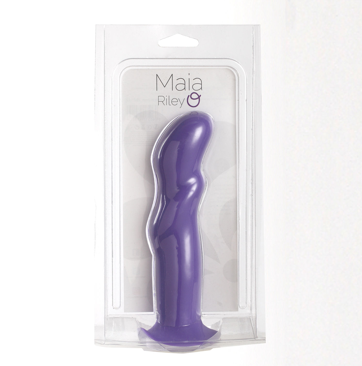 Riley Neon Purple Silicone Dong with Swirled Ergonomic Design Purple DONGS