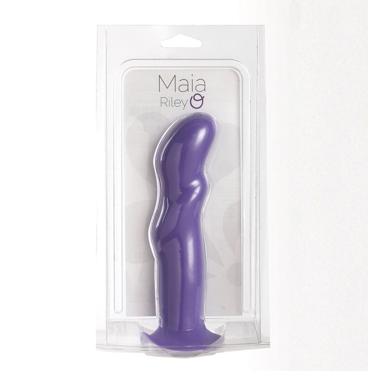 Riley Neon Purple Silicone Dong with Swirled Ergonomic Design Purple DONGS