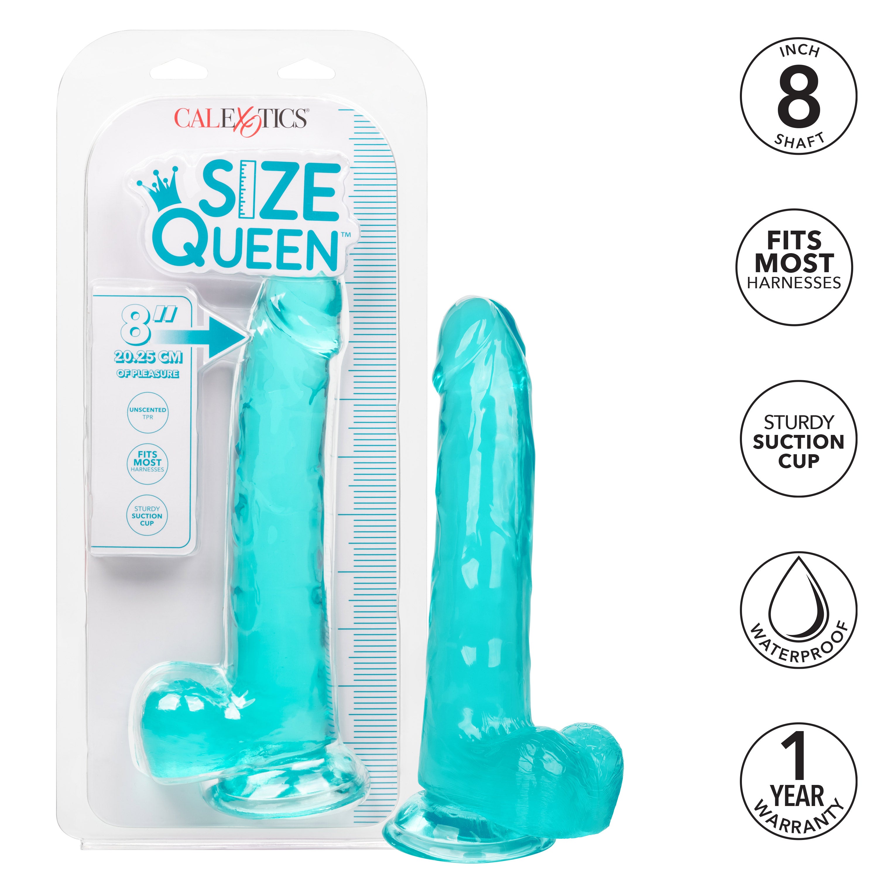 Size Queen 8 Inch Realistic Dong in Ivory for Adult Pleasure Dongs Realistic
