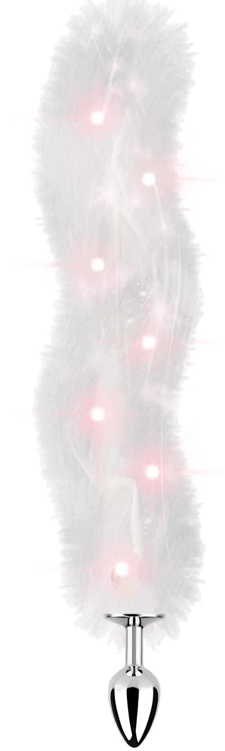Light Up Pink Foxy Tail Faux Fur Anal Plug for Adult Play > Anal Range > Tail Butt Plugs