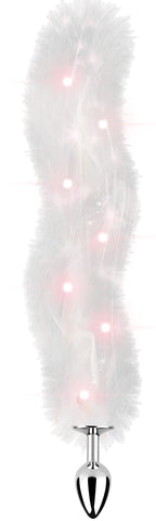 Light Up Pink Foxy Tail Faux Fur Anal Plug > Anal Range > Tail Butt Plugs