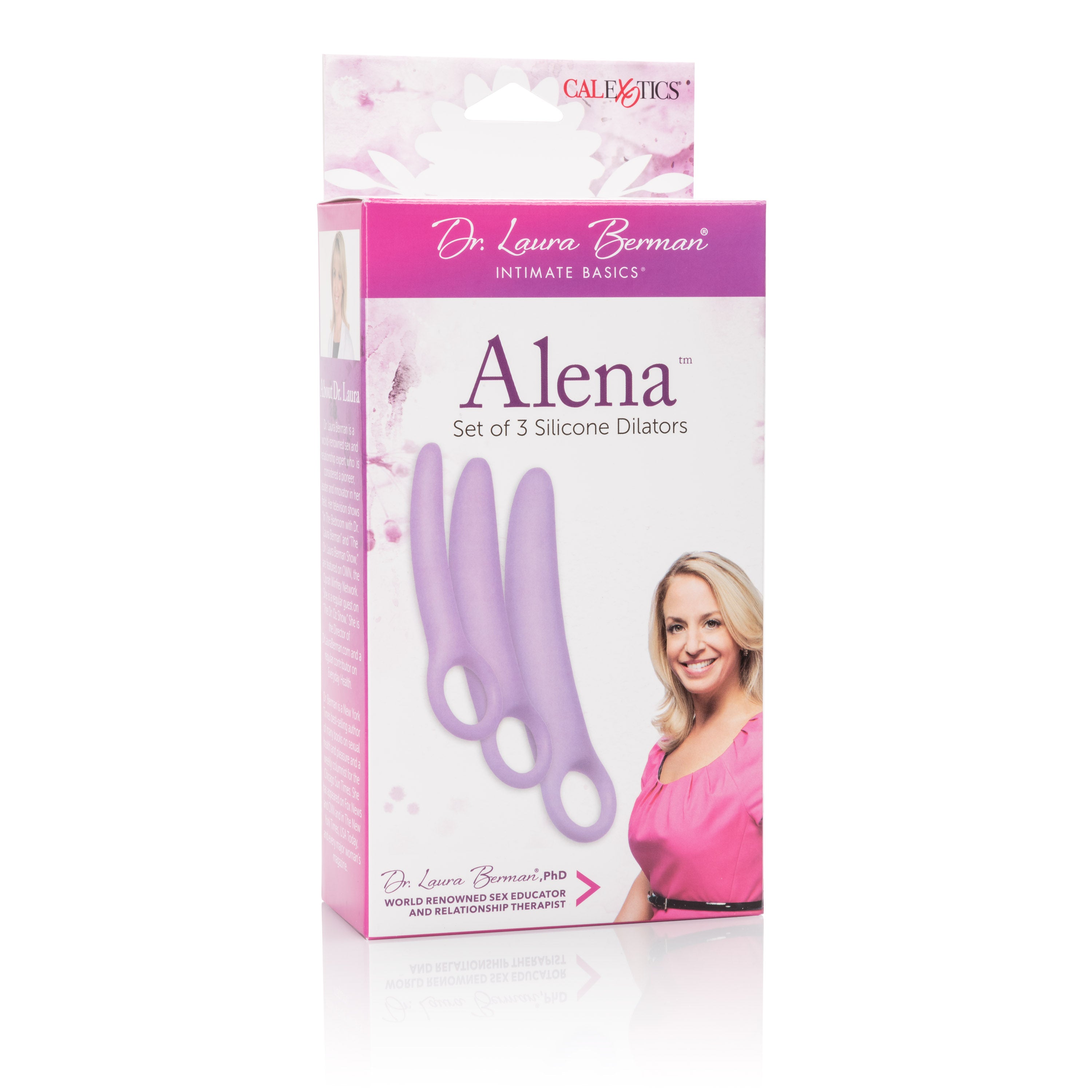 Dr. Laura Berman Alena Set of 3 Lavender Silicone Dilators with Finger Loop – Small 3” x 0.5”, Medium 3.5” x 0.75”, Large 4.25” x 0.75” > Sex Toys For Ladies > Kegel Exercise