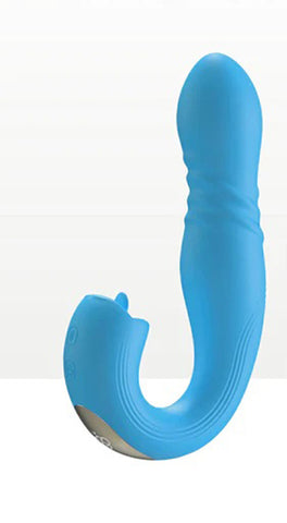 Joi Thrust 2 App Controlled Blue G-Spot Thrusting Vibrator Blue Vibrators