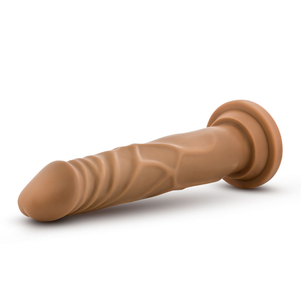 Dr Skin Realistic Suction Base Dildo 7.5 Inches Mocha Dongs Realistic