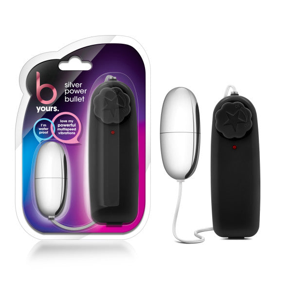 B Yours Power Bullet Silver Multi-Speed Waterproof Toy > Vibrators > Mini Vibrators