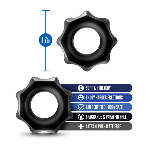 Stay Hard Nutz Cock Rings Set of 2 COCK RING Set