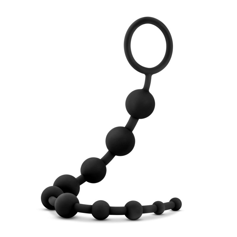 Anal Adventures Platinum Silicone (Black) – Smooth Anal Beads > Anal Range > Anal Beads