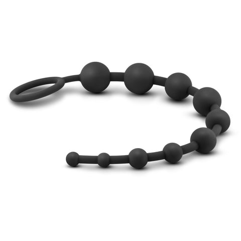 Anal Adventures Platinum Silicone (Black) – Smooth Anal Beads > Anal Range > Anal Beads