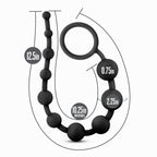 Anal Adventures Platinum Silicone (Black) – 12.5" Smooth Anal Beads > Anal Range > Anal Beads