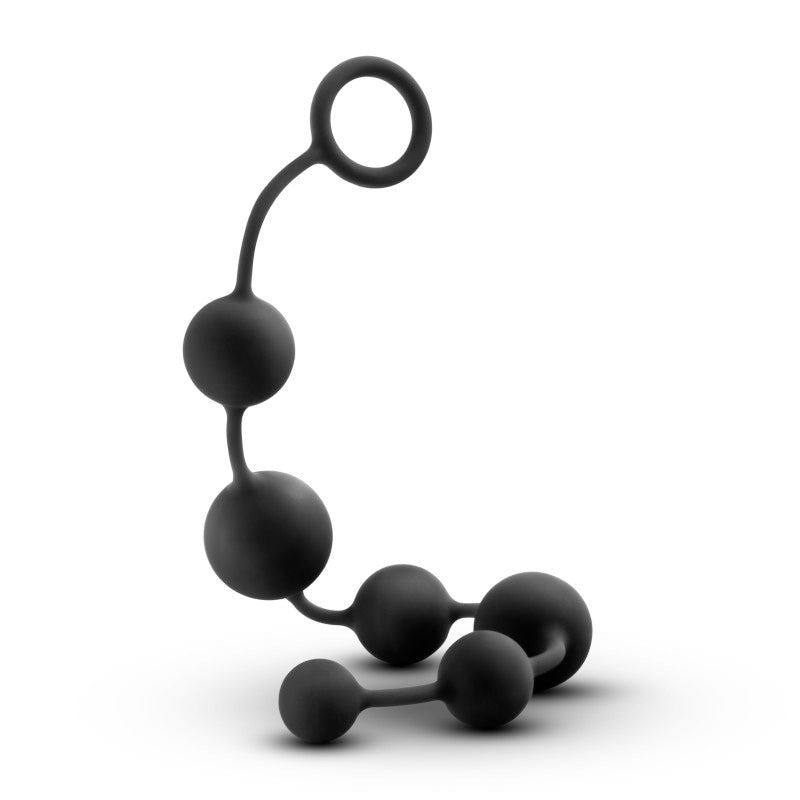 Platinum Silicone Large Black Anal Beads - 16 Inch > Anal Range > Oversized Anal Toys