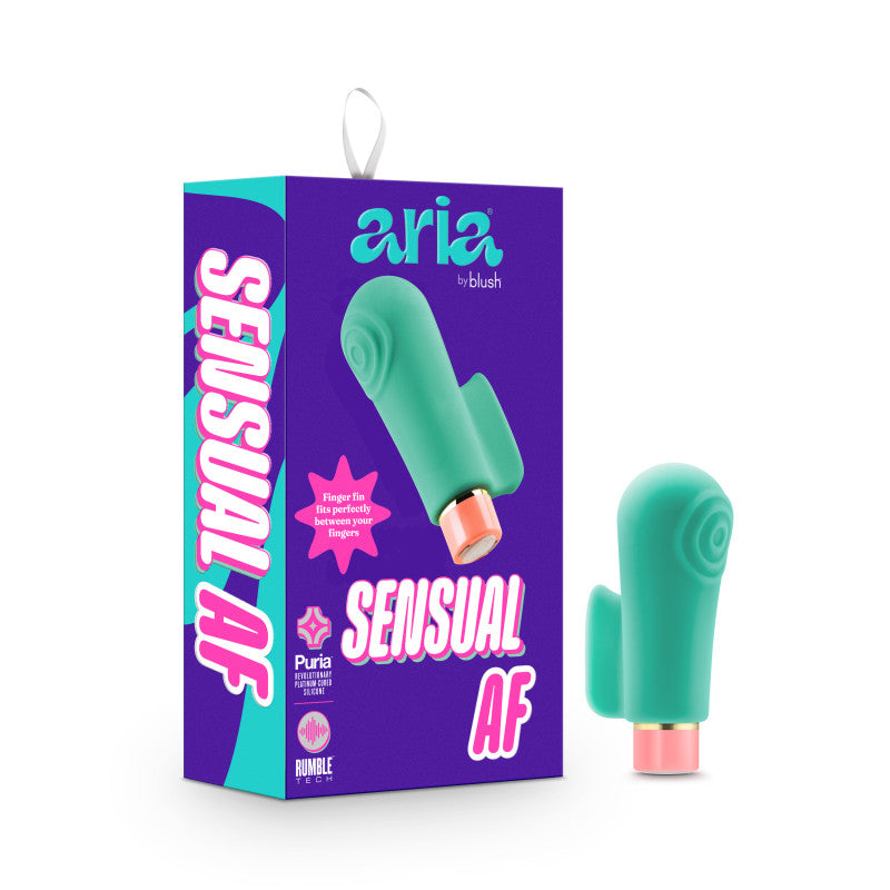 Aria Sensual Af Teal Usb Rechargeable Stimulator Teal Finger Stimulator