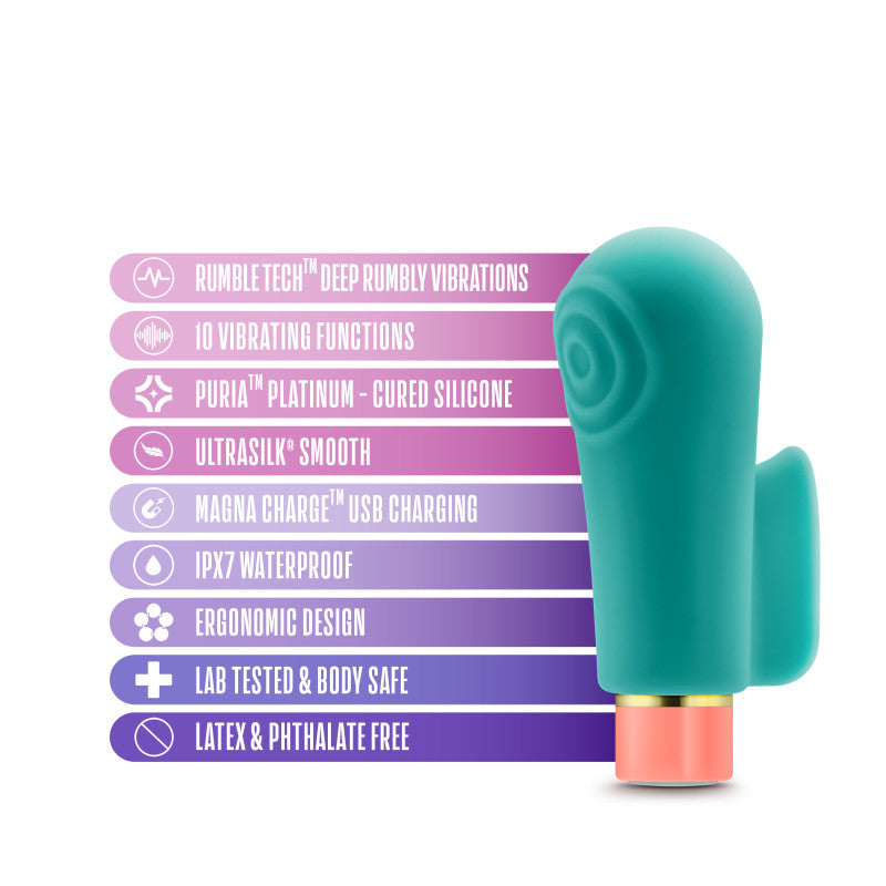 Aria Sensual Af Teal Usb Rechargeable Stimulator Finger Stimulator