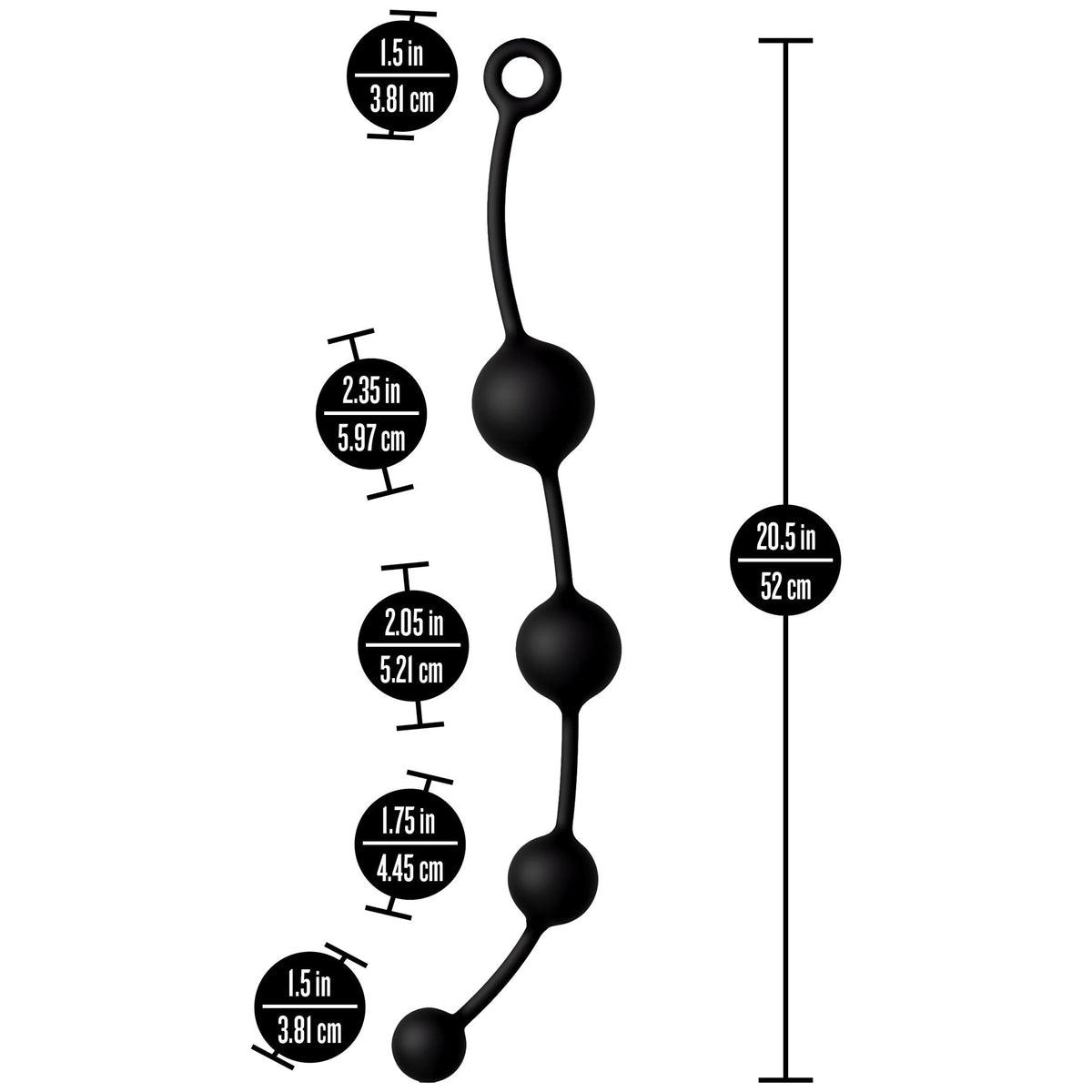 Anal Adventures Platinum X-Large Anal Beads – Flexible Silicone Anal Toy > Anal Range > Anal Beads