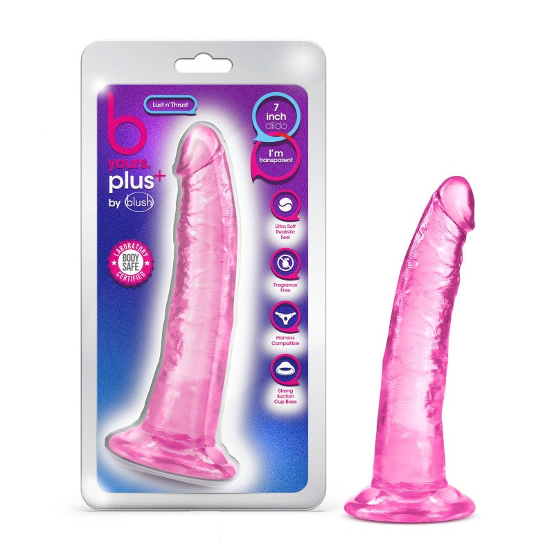 Blush B Yours Plus Lust n’ Thrust Realistic Dildo (7.5'') Pink DONGS