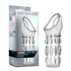 Performance Studded Sleeve Ring Clear Textured Cock Sleeve Enhancer > Sex Toys For Men > Penis Sleeves