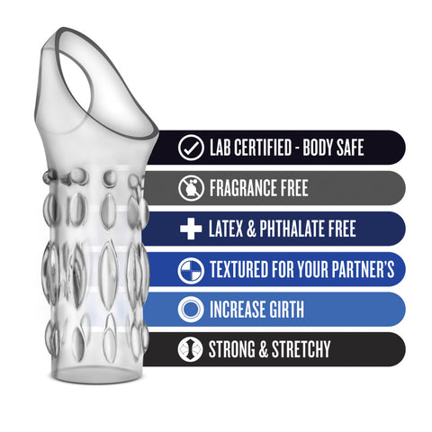 Performance Studded Sleeve Ring - Clear - For Girth and Texture SLEEVES