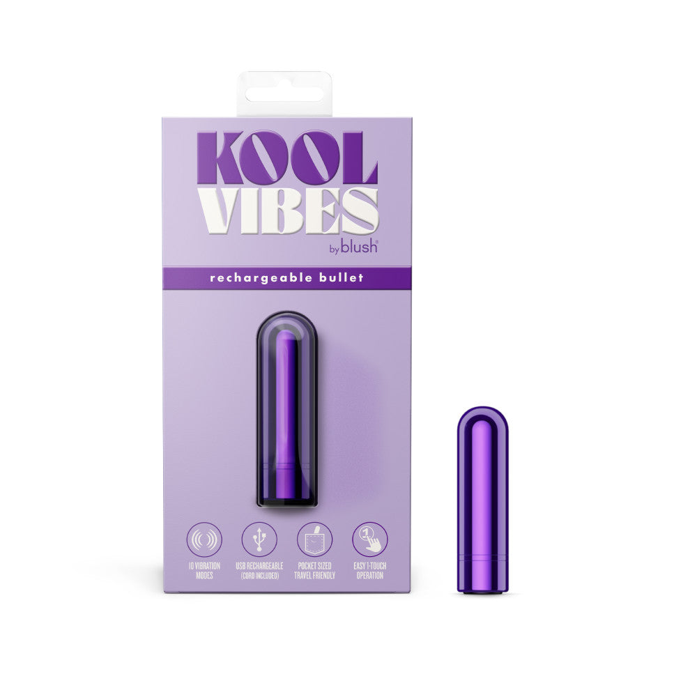 Kool Vibes Rechargeable Mini Bullet Vibrator Grape Purple BULLETS