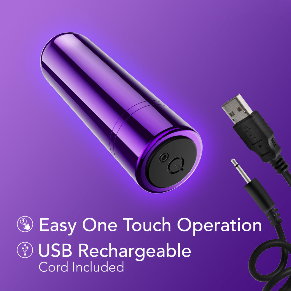 Kool Vibes Rechargeable Mini Bullet Vibrator Grape BULLETS