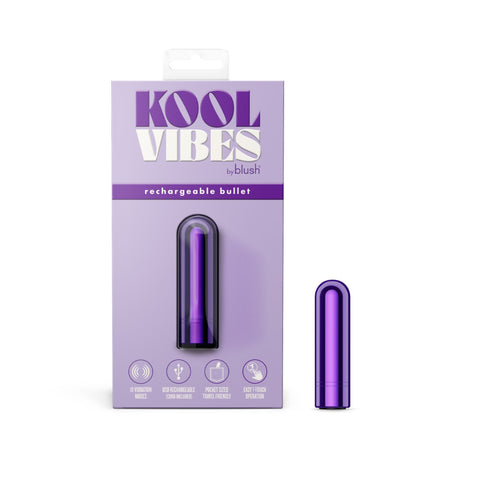 Kool Vibes Rechargeable Mini Bullet Vibrator Grape Purple BULLETS
