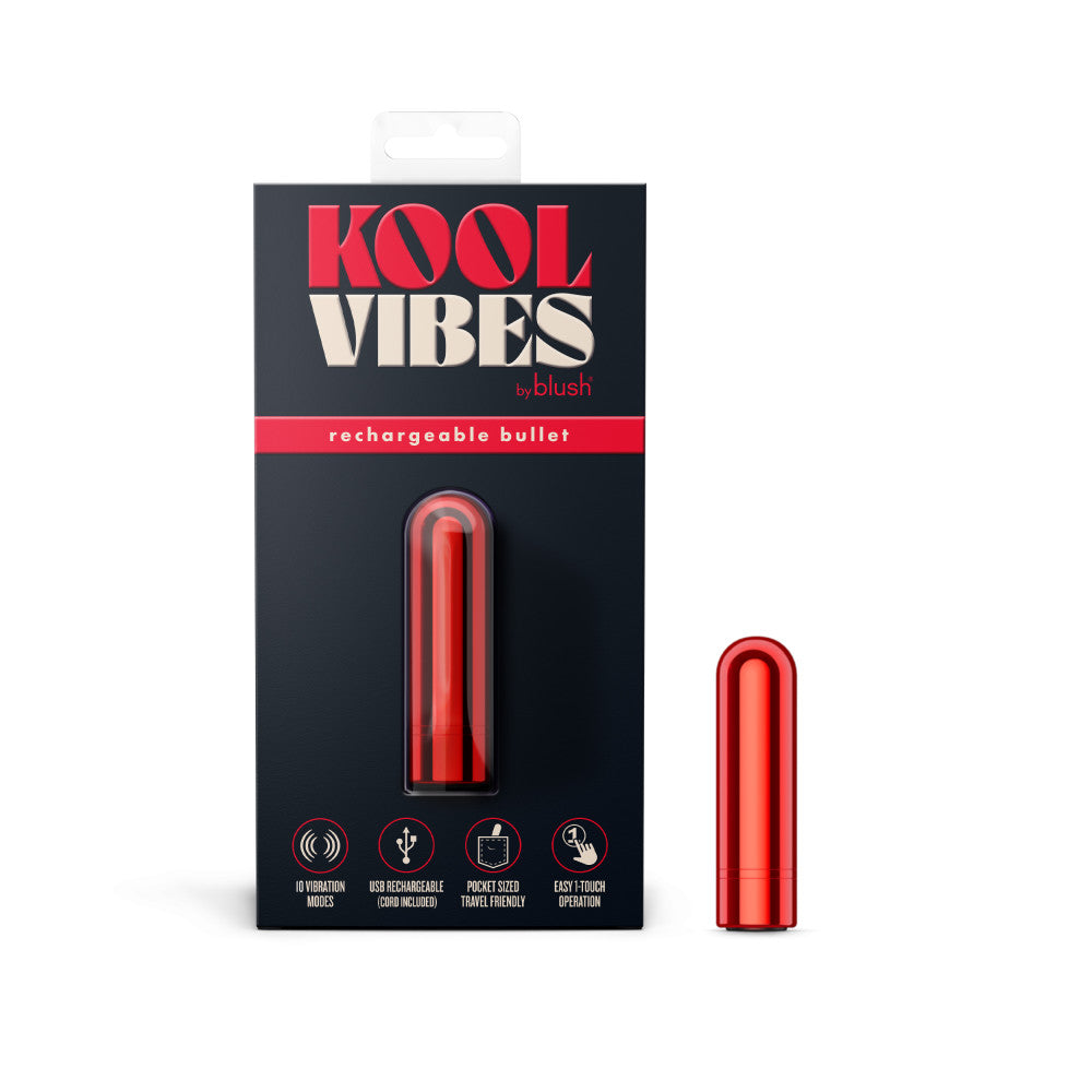 Kool Vibes Rechargeable Mini Bullet Cherry Red BULLETS
