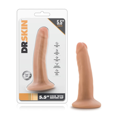 Dr Skin 5.5 Inch Chocolate Dildo with Suction Cup Base Dongs Realistic