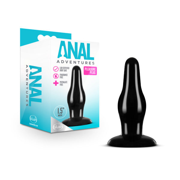 Blush Anal Adventures Pleasure Plug Black for Comfortable Use Black > Anal Range > Butt Plugs