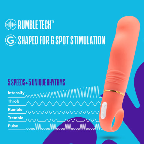 Aria Smokin' Af Coral 15.2 cm Vibrator Vibrators - G Spot