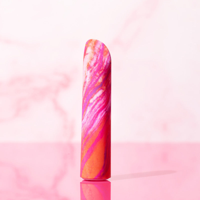 Limited Addiction Fiery Power Vibe Coral Mini Vibrator with Rumble Tech BULLETS