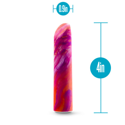 Limited Addiction Fiery Power Vibe Coral Mini Vibrator with Rumble Tech BULLETS