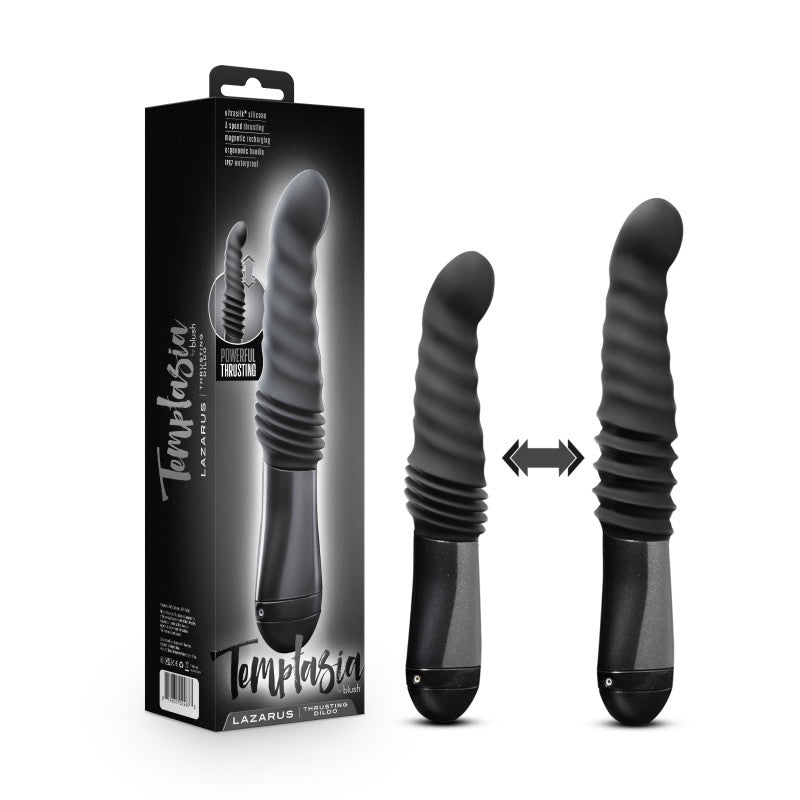 Temptasia Lazarus Thrusting Dildo Rechargeable Adult Sex Toy Black DONGS Vibrating