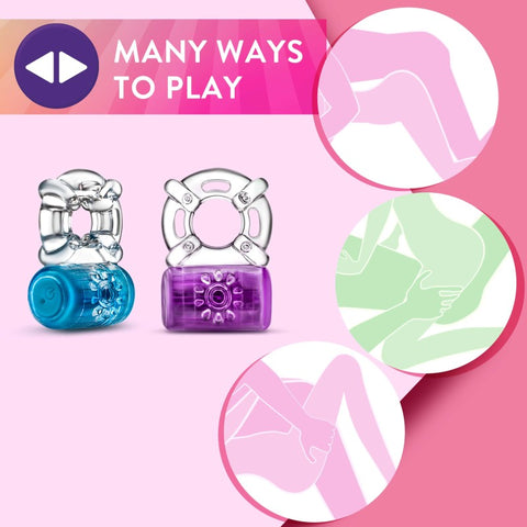 Play With Me Pleaser Rechargeable C Ring in Purple Cock Rings Vibrating