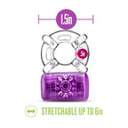 Play With Me Pleaser Cock Ring in Purple > Cock Ring > Vibrating