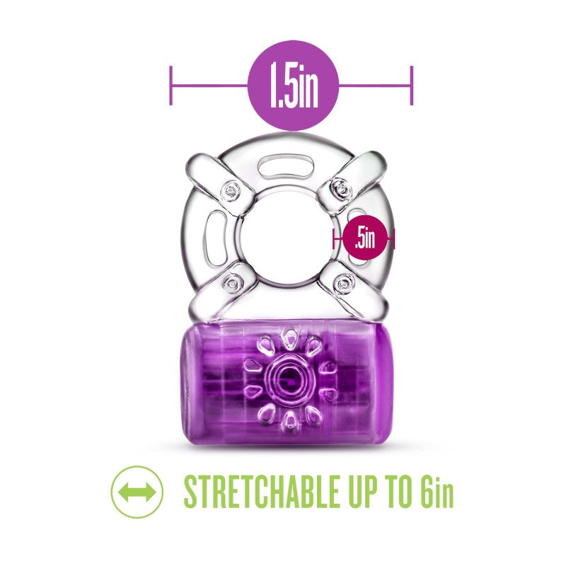 Play With Me Pleaser Cock Ring in Purple > Cock Ring > Vibrating