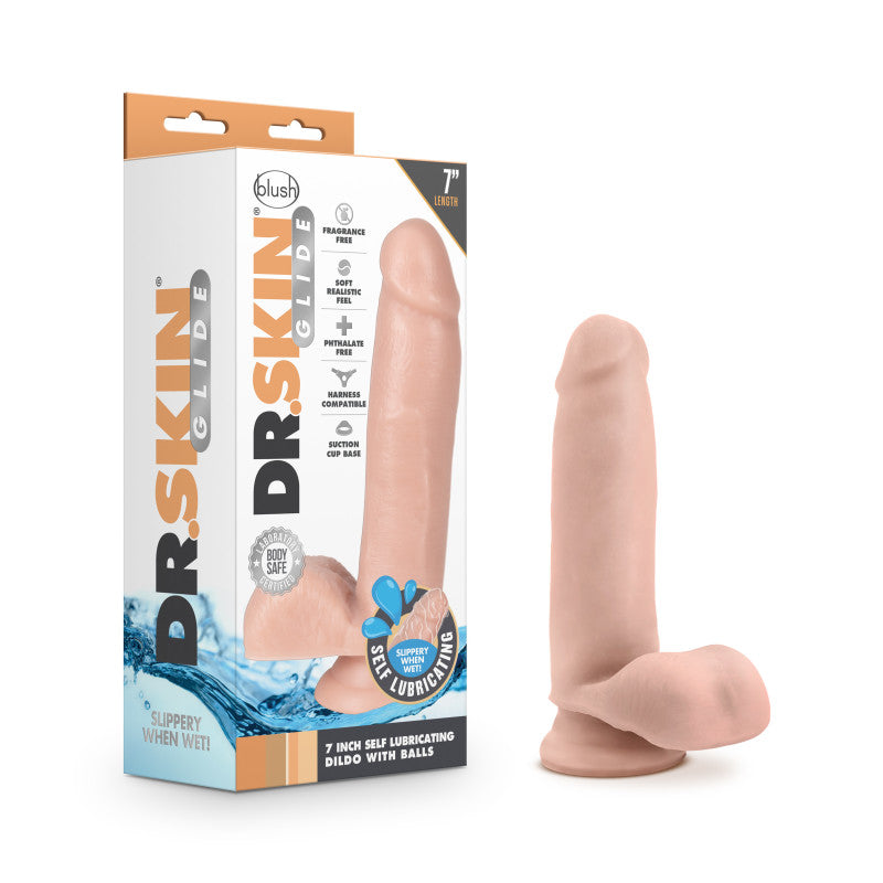 Dr Skin Glide 7 Inch Self Lubricating Dildo 17.8 cm Dong Flesh Dildos & Dongs