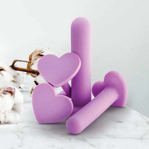 Wellness Silicone Vaginal Dilator Kit 4-Piece Set Purple Dilators