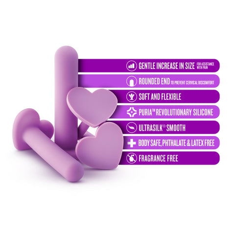 Wellness Silicone Vaginal Dilator Kit 4-Piece Set Purple Dilators
