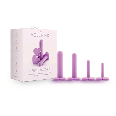 Wellness Silicone Vaginal Dilator Kit 4-Piece Set Purple Dilators
