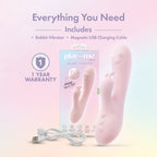 Play With Me Fairy Submersible Flutter Rabbit Vibrator 4.5" insertable > Vibrators > Ladies > Rabbit