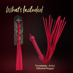 Temptasia Ardor – Silicone Flogger - Red > Bondage Gear > Whips & Floggers
