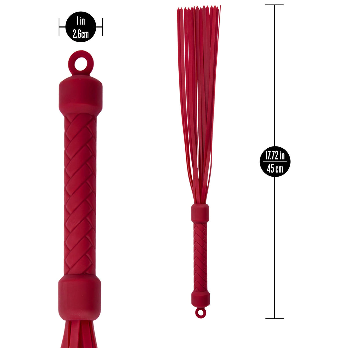 Temptasia Ardor – Silicone Flogger - Red > Bondage Gear > Whips & Floggers