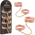 Temptasia Ardor Wrist and Ankle Restraints – Body-Safe Silicone Restraint Set - Soft Pink > Bondage Gear > Restraints