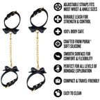 Temptasia Ardor Wrist and Ankle Restraints with Bowtiew Detail – Body-Safe Silicone Restraint Set > Bondage Gear > Restraints