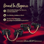 Temptasia Ardor Wrist and Ankle Restraints with Bowtiew Detail – Body-Safe Silicone Restraint Set > Bondage Gear > Restraints
