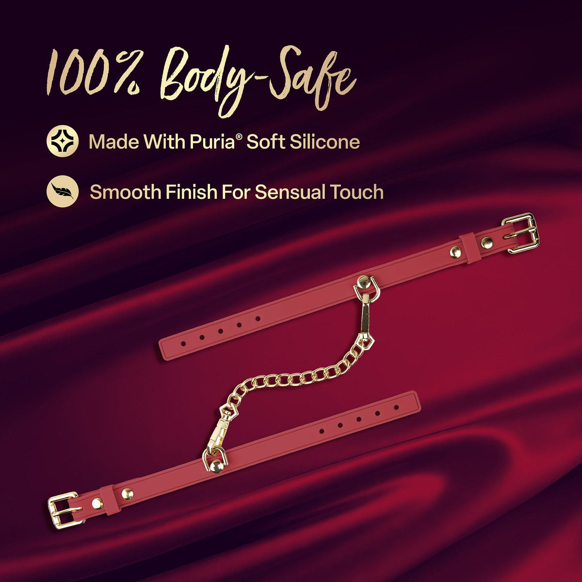 Temptasia Ardor – Silicone Wrist and Ankle Restraints Set - Red > Bondage Gear > Restraints