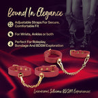 Temptasia Ardor – Silicone Wrist and Ankle Restraints Set - Red > Bondage Gear > Restraints
