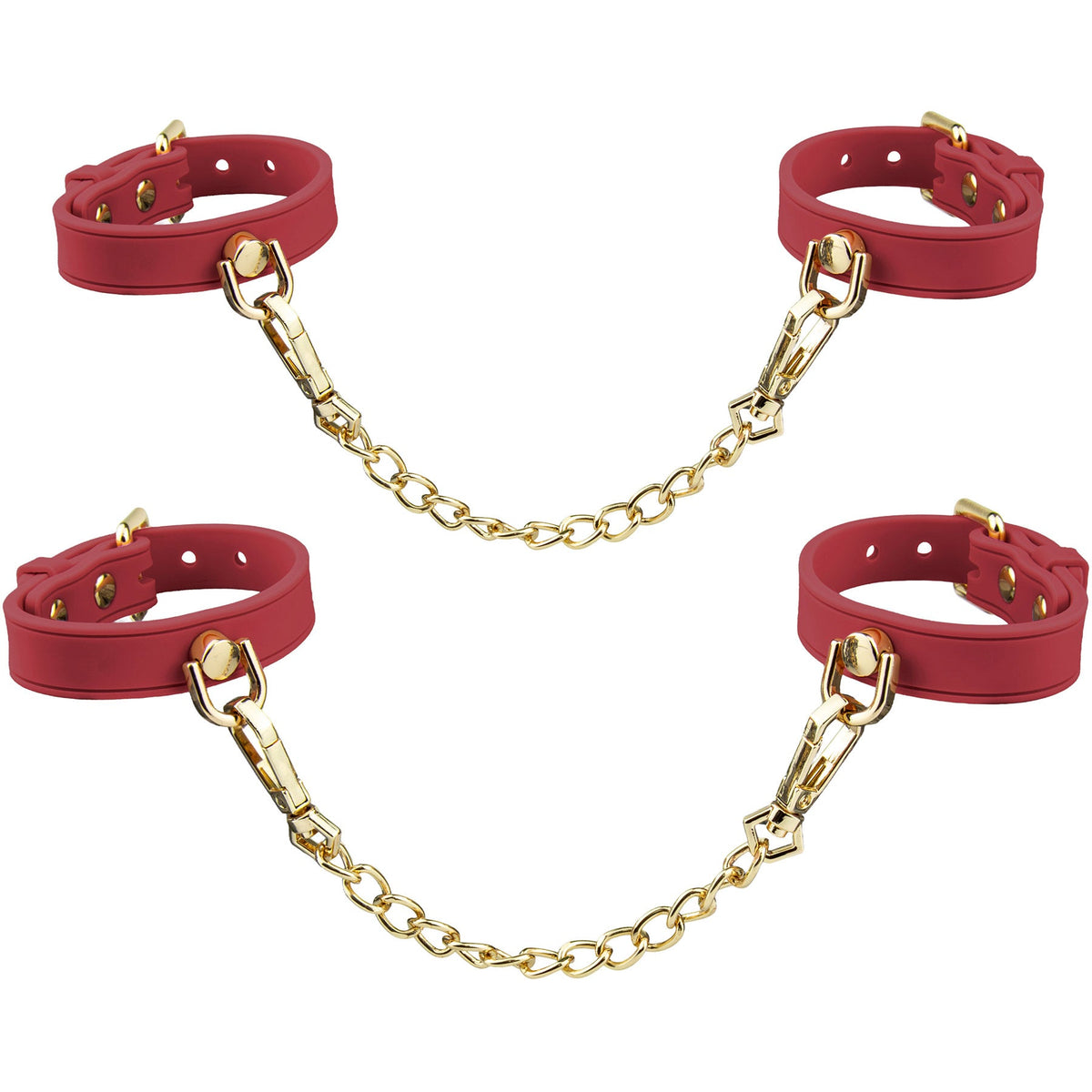 Temptasia Ardor – Silicone Wrist and Ankle Restraints Set - Red > Bondage Gear > Restraints