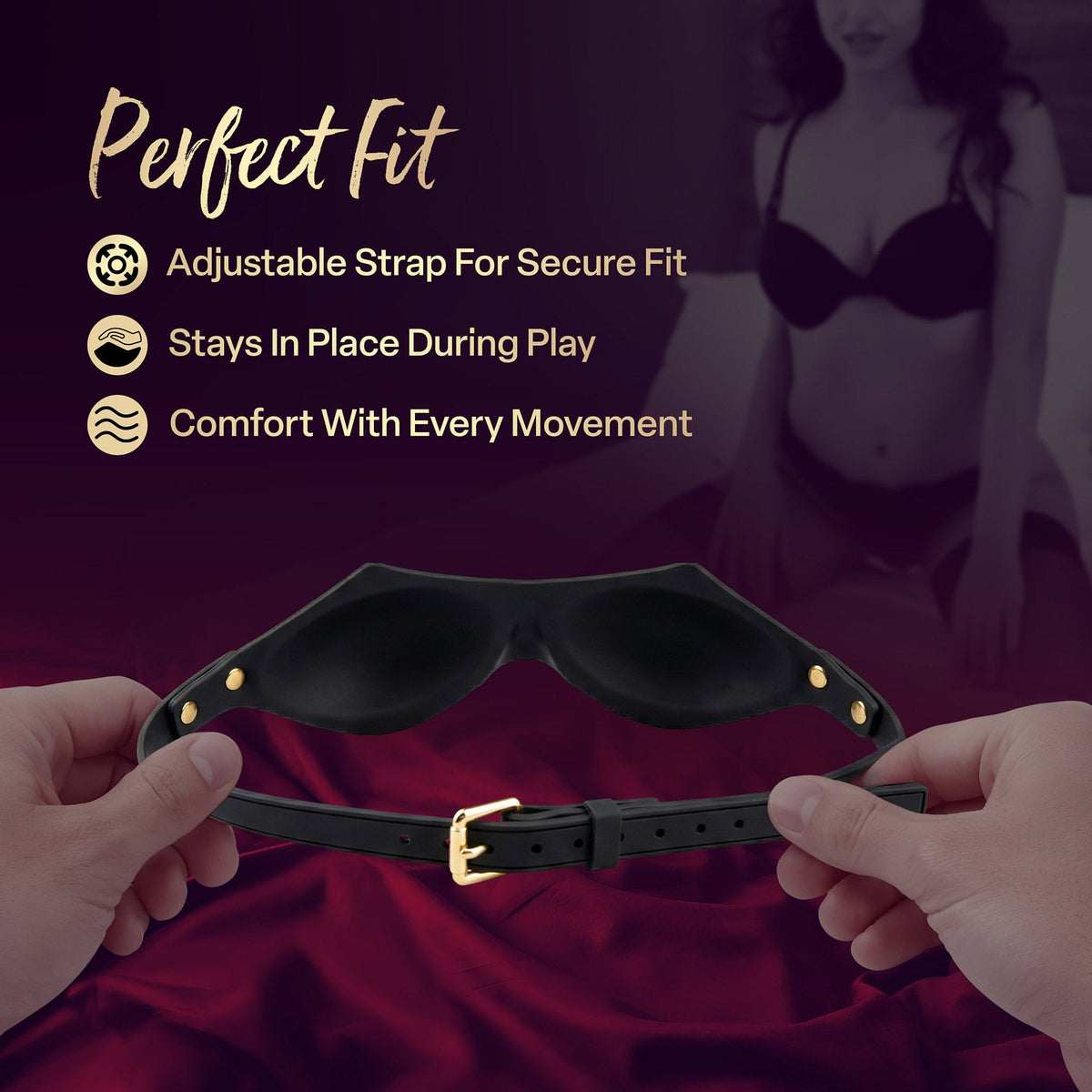 Temptasia Ardor- Blindfold - Black > Bondage Gear > Blindfolds
