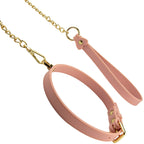Temptasia Ardor – Adjustable Silicone Collar and Leash Set - Soft Pink and Gold > Bondage Gear > Collars & Leashes