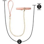 Temptasia Ardor – Adjustable Silicone Collar and Leash Set - Soft Pink and Gold > Bondage Gear > Collars & Leashes