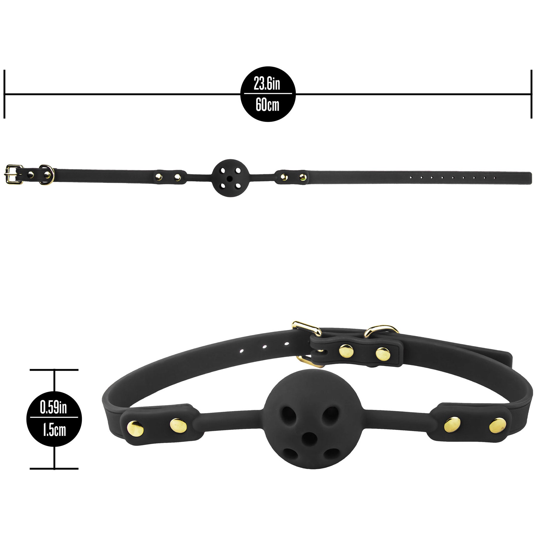 Temptasia Ardor – Breathable Silicone Ball Gag -Black > Bondage Gear > Gags and Bits